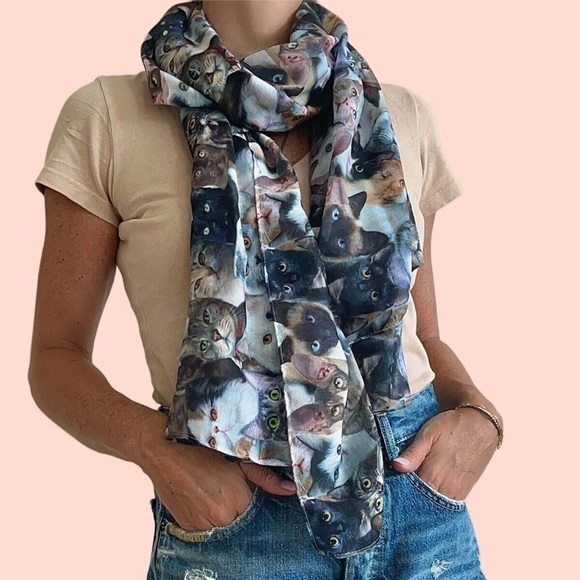 3 for $30 Cat Lady Scarf - Picture 1 of 4